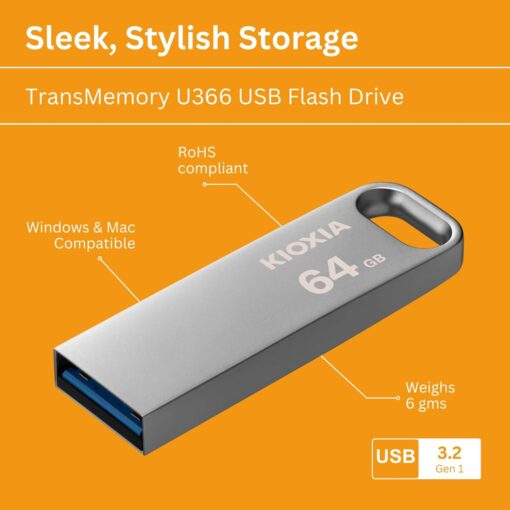 KIOXIA Former Toshiba USB Pen Drive 2.0 Metal Made in Japan - Image 3